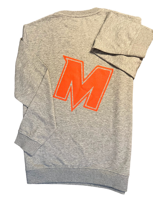 Crew Neck Sweat Shirt Orange