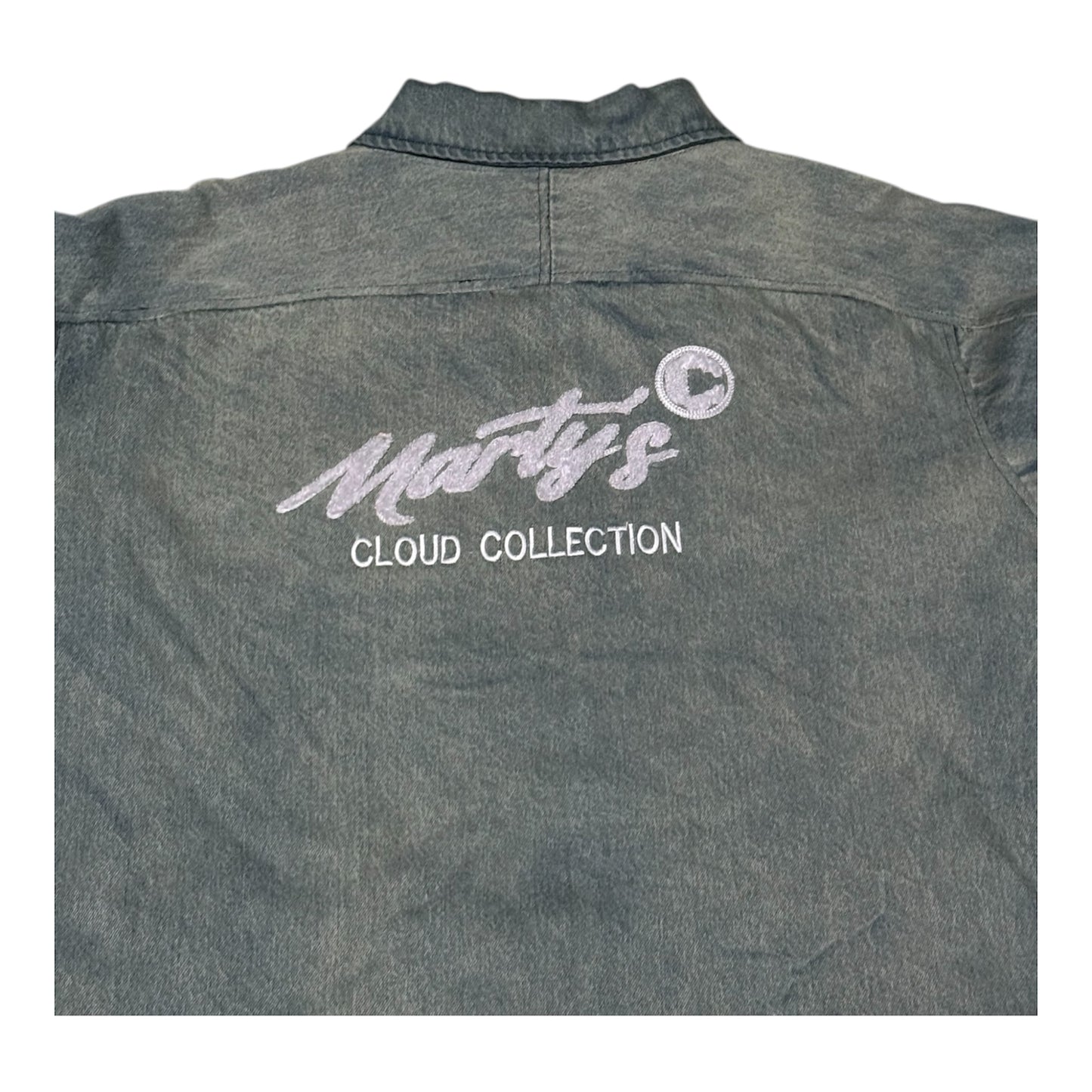 Thunderstorm Washed denim Full Zip Jacket-Cloud Collection Martys x Concrete