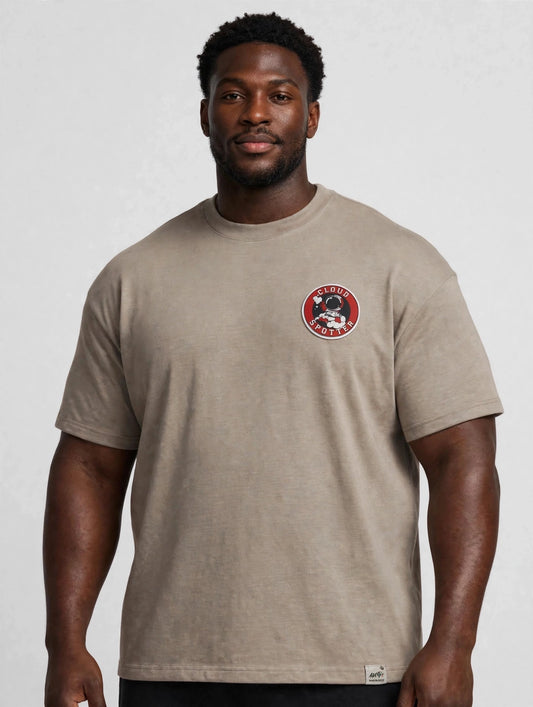 Dark Cloud Oversized three quarter sleeve Tee-Cloud Collection Marty's x Concrete