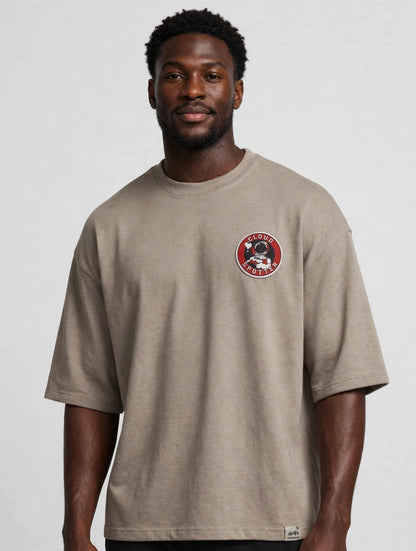 Dark Cloud Oversized three quarter sleeve Tee-Cloud Collection Marty's x Concrete