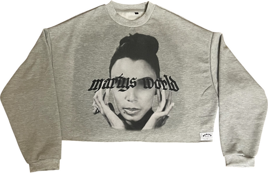 Marty's World Graphic Cropped Sweat shirt