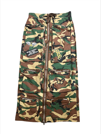 Utility Camo Skirt with Zipper